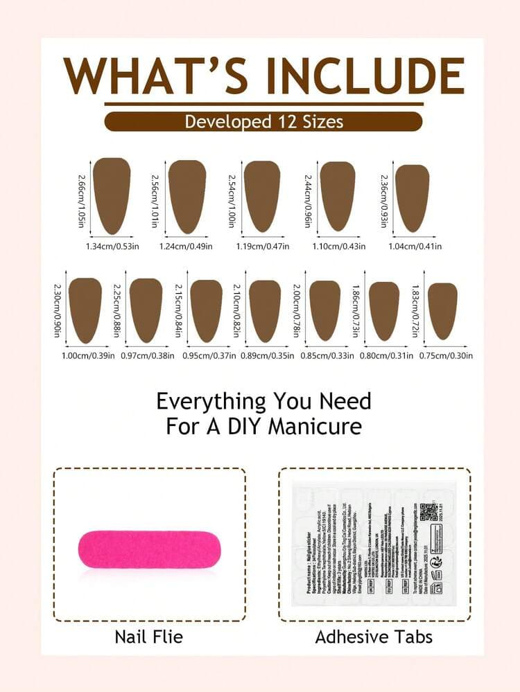Ombre Almond French Press-On Nails with Gold Bow - 24pcs detail photo 7 - Press-On Nails at ShopKaar