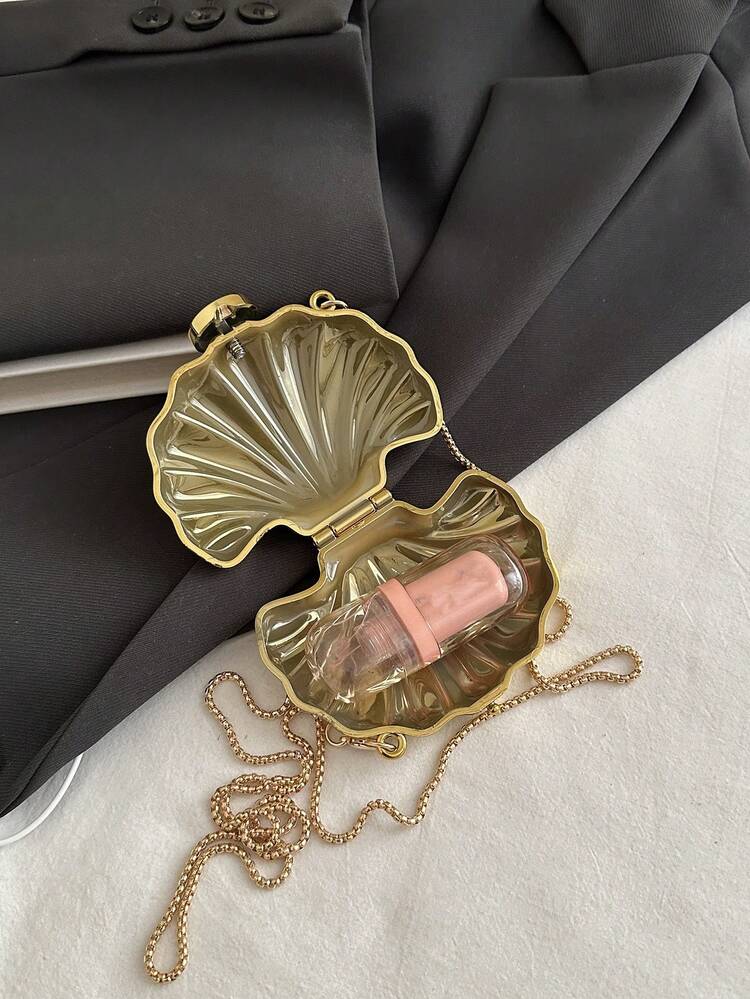 Shell Shaped Mini Evening Clutch Bag detail photo 12 - Evening Bags at ShopKaar