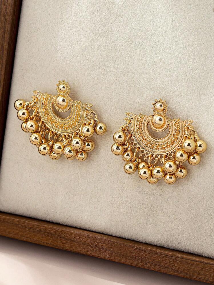 Bohemian Fan Tassel Drop Earrings main product photo - Earrings at ShopKaar