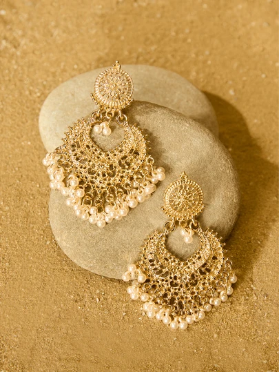 Faux Pearl Tassel Drop Earrings main product photo - Earrings at ShopKaar