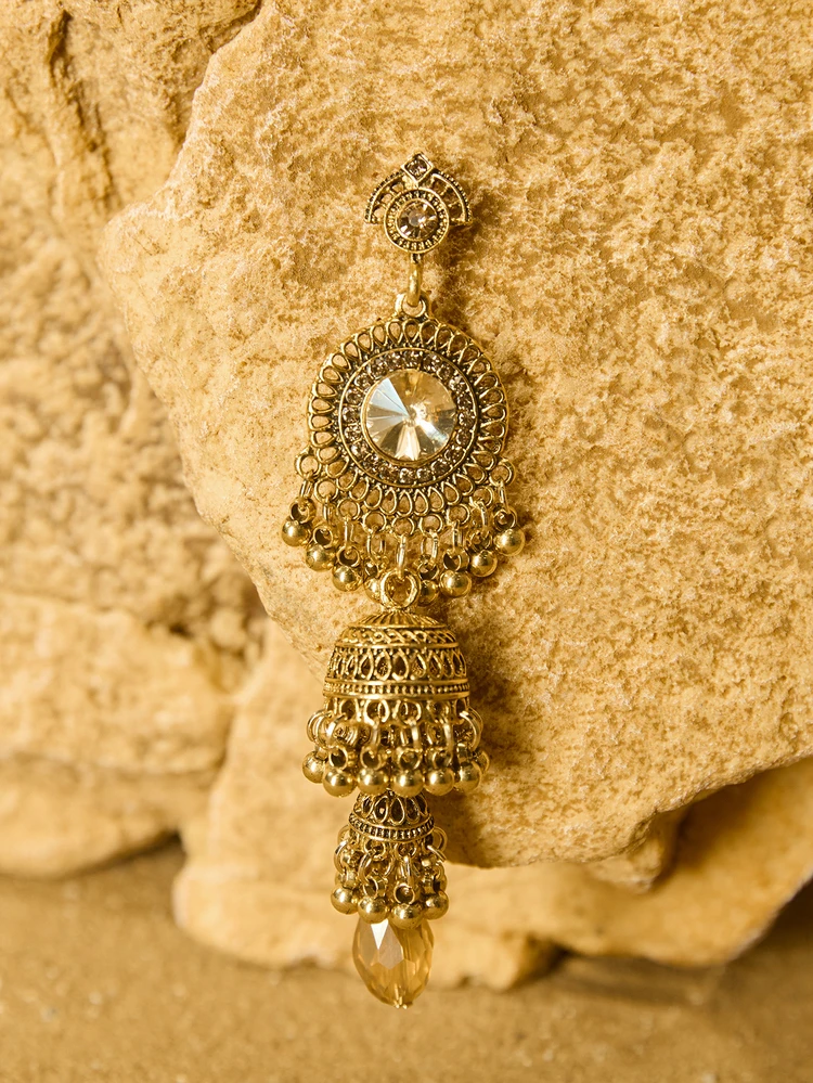 Bell Ball Tassel Drop Earrings detail photo 5 - Earrings at ShopKaar