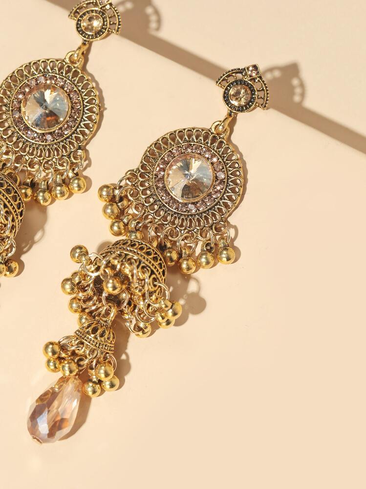 Bell Ball Tassel Drop Earrings detail photo 8 - Earrings at ShopKaar