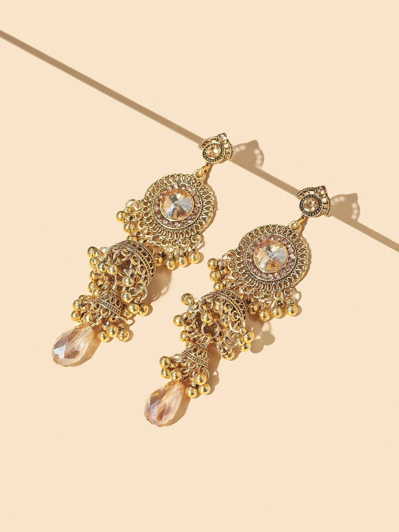 Bell Ball Tassel Drop Earrings detail photo 13 - Earrings at ShopKaar