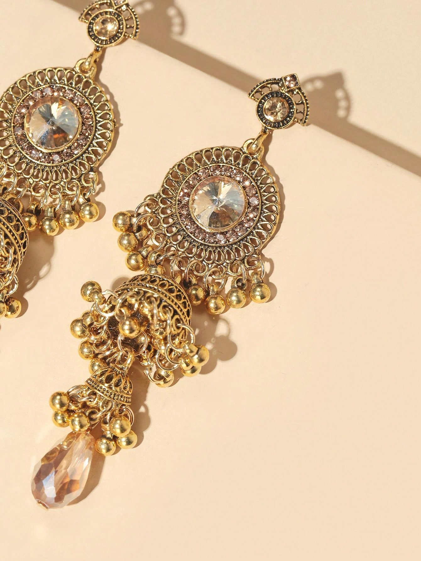 Bell Ball Tassel Drop Earrings detail photo 14 - Earrings at ShopKaar